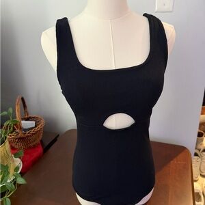 Abercrombie & Fitch Black Ribbed Swimwear